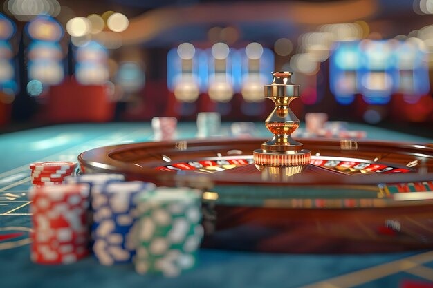 Live casino table with professional dealers